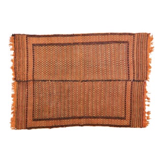 Vintage Shiraz Hand Made Natural Color Tribal Kilim,4'11"x6'9" For Sale