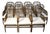 Set of 11 Brown Rattan Arm Dining Chairs For Sale