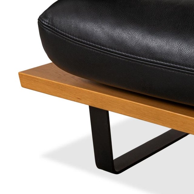 Koinor Marylin Leather Corner Sofa Black Wood Manual Function Sofa Couch For Sale - Image 6 of 13