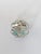 Blue Set in 18k White Gold, Aquamarines, Colombian Emeralds & Diamonds Cocktail Ring, Us Size 6 For Sale - Image 8 of 9