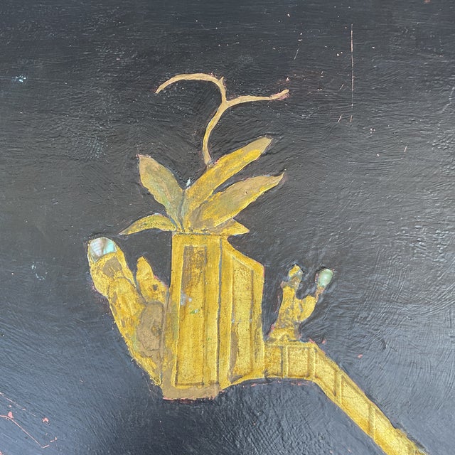 Coffee Early 20th Century Hampton Shops Venetian Chinoiserie Cabinet Mother of Pearl For Sale - Image 8 of 12