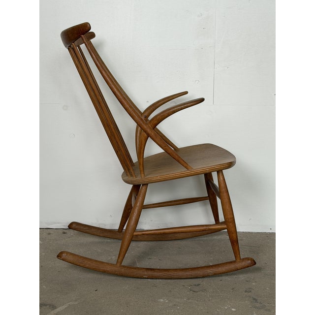 Vintage Danish Model IW3 Rocking Chair by Illum Wikkelsø, 1960s For Sale - Image 4 of 9