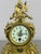 French Ornate Brass Mantel Clock with Key For Sale - Image 6 of 16