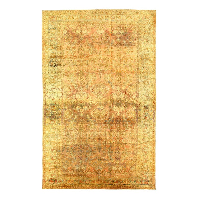 Early 20th Century Antique Persian Lilian Rug - 12′6″ × 19′8″ For Sale - Image 4 of 12