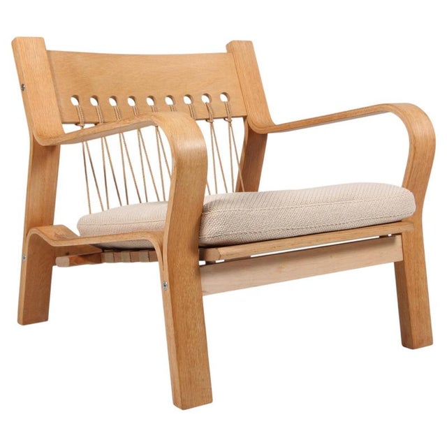 Wood Lounge Chair in Oak by Hans J. Wegner for Getama, 1970s For Sale - Image 7 of 7