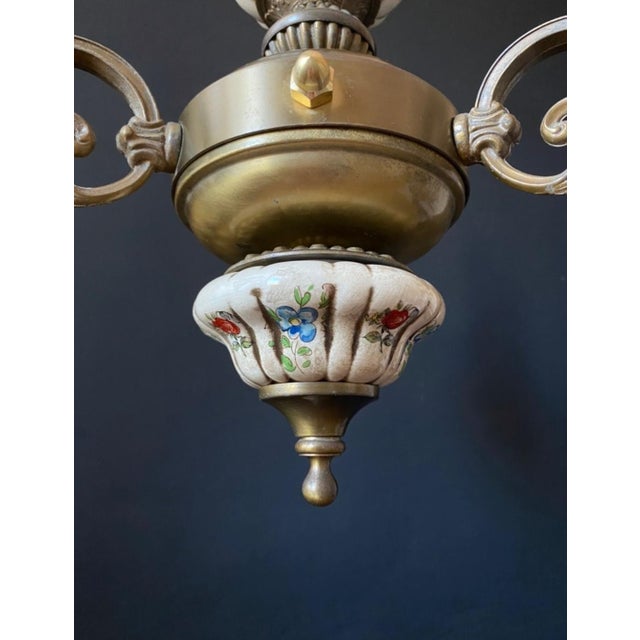 Vintage Ceramic Chandelier, 1960s For Sale - Image 11 of 13