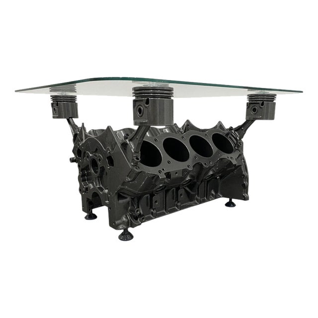 V8 Engine Block Coffee Table For Sale