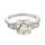 Contemporary Mid Century Gia 3.05 Carat Old European Cut Diamond Platinum Engagement Ring, Size 5.75 For Sale - Image 3 of 6
