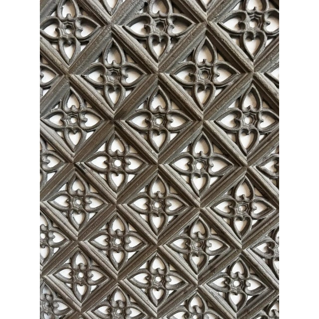 Vintage Cast Iron Moorish Wall Panel / Screen For Sale - Image 4 of 4