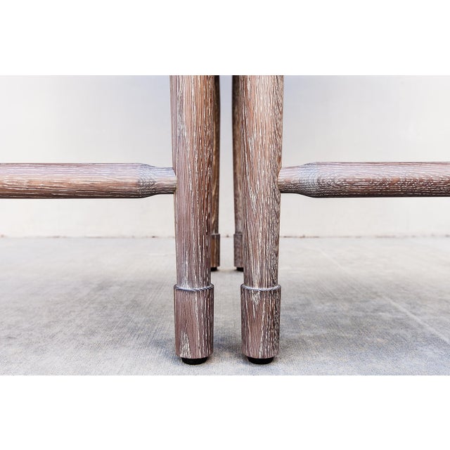 Richard Wrightman "Chatwin" Counter Chairs in White Oak and Leather For Sale - Image 10 of 15