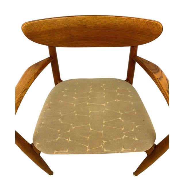 Wood Vintage Mid-Century Modern Sculptural Armchair With Upholstered Seat For Sale - Image 7 of 9