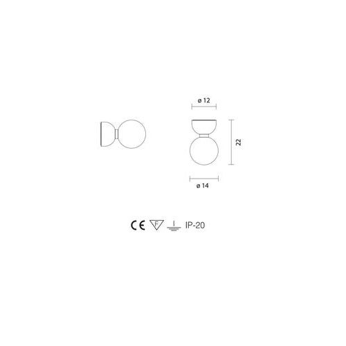 Aballs A II Pe Black Wall Lamp in Glass by Jaime Hayson for Parachilna For Sale - Image 10 of 11