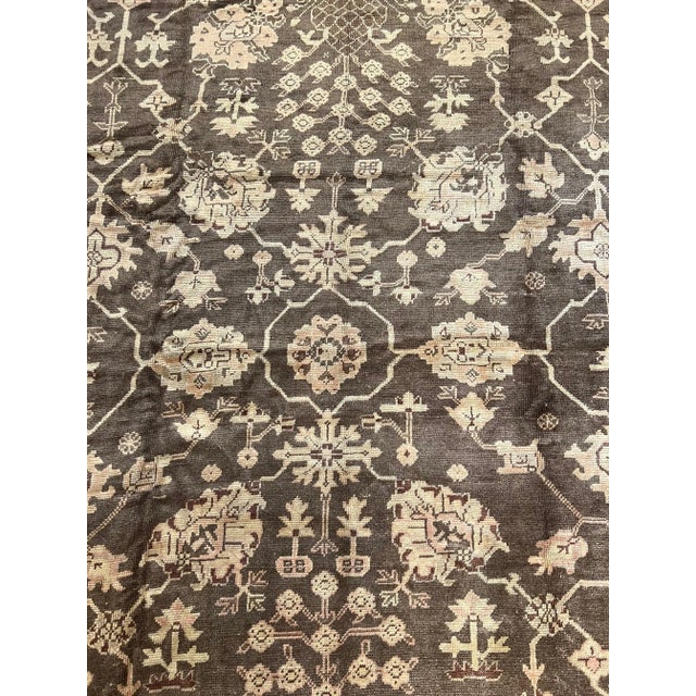 Tribal Late 19th Century Tribal Turkish Oushak Rug For Sale - Image 3 of 5