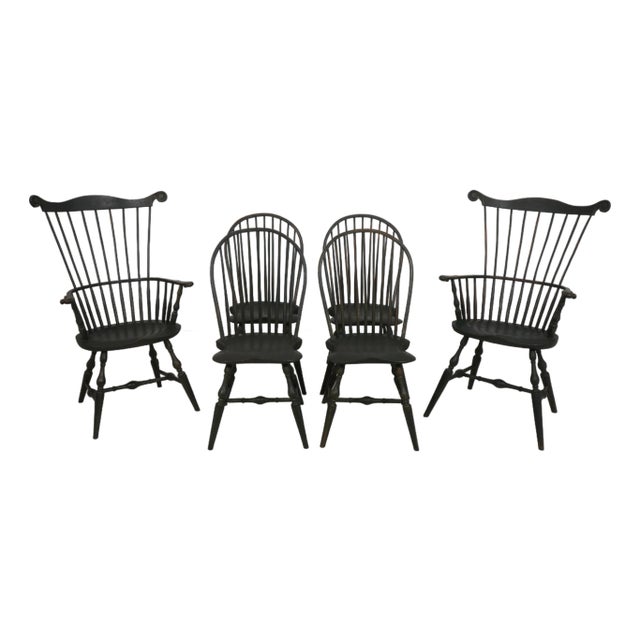 Set of 6 Terry Pelton Windsor Dining Room Chairs For Sale