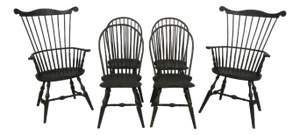 Set of 6 Terry Pelton Windsor Dining Room Chairs