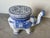 Vintage Handmade Blue & White Ceramic Elephant Garden Stool For Sale - Image 4 of 12