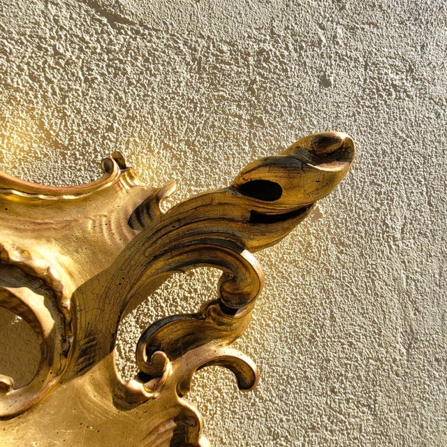 Baroque Large Carved Giltwood Headboard, 20th Century For Sale - Image 3 of 18