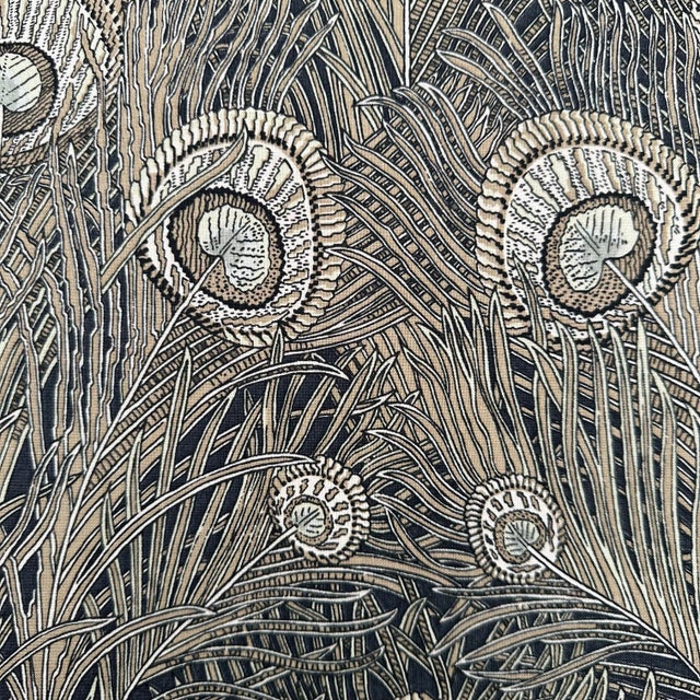 Pair of Oriental Fully Upholstered Beachley Furniture Peacock Ottomans For Sale - Image 11 of 12