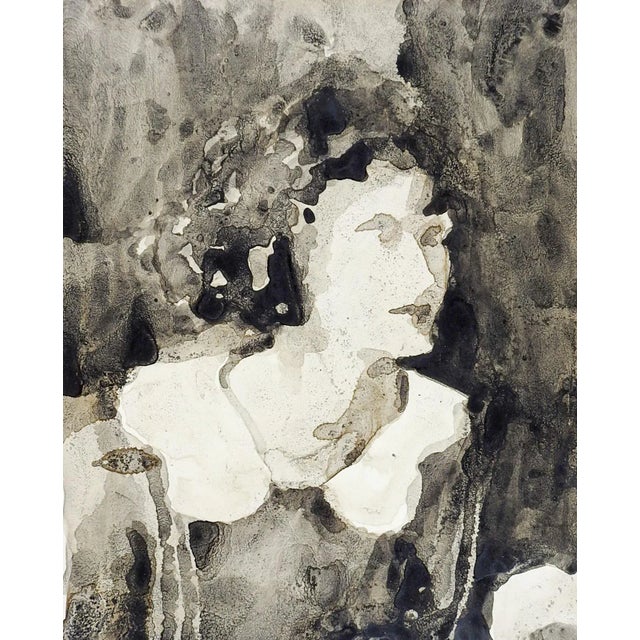Art Deco Impressionist Grisaille Portrait Painting by Marilyn Lanfear For Sale - Image 3 of 3