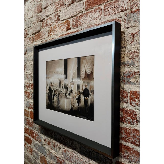 Jack Martin Smith-1939 Interior of an Hollywood Restaurant-Painting For Sale - Image 9 of 11