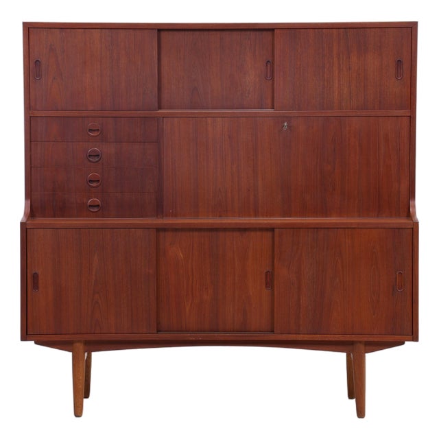 Vintage Teak Highboard, 1960s For Sale