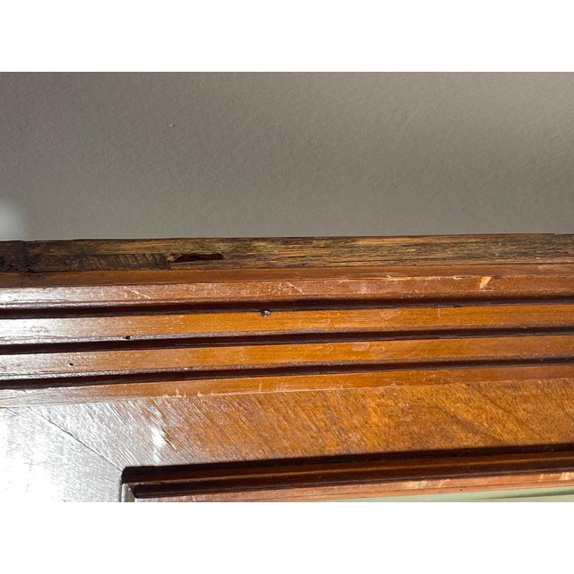 Art Nouveau Wood Wall Mirror with Facet Cut, Austria, 1900s For Sale - Image 9 of 18