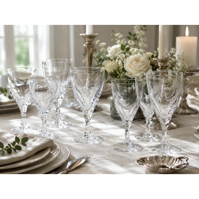 Late 20th Century Vintage Orrefors “Carina” 36-Piece Crystal Stemware Service by Ingeborg Lundin, Sweden For Sale - Image 5 of 17