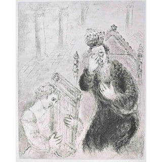 Marc Chagall, Saul and David, 275 Edition, 1956, Etching For Sale