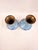 Metal Mid-20th Century Chinese Blue & White Cloisonné Brass Vases - A Pair For Sale - Image 7 of 8