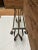 Vintage Mid Century Wrought Iron Console Sofa Table Sideboard With Glass Top For Sale In Chicago - Image 6 of 7