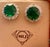 11 Carat Round Emerald and Diamond Stud Earrings 14 Karat White Gold For Sale - Image 14 of 18
