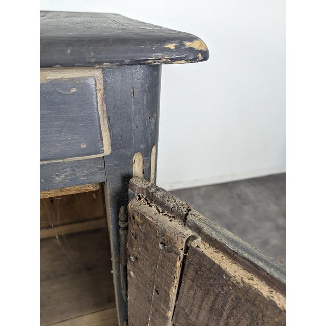 Metal Louis XV Style Buffet in Black Patinated Oak For Sale - Image 7 of 11