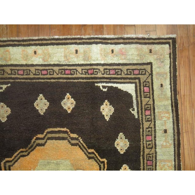 Early 20th Century Zabihi Collection East Turkestan Rug - 4'6" x 5'7" For Sale - Image 4 of 7