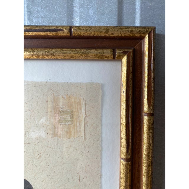 Asian Vintage Asian Inspired Botanical Watercolor Signed Gladdinig. For Sale - Image 3 of 10