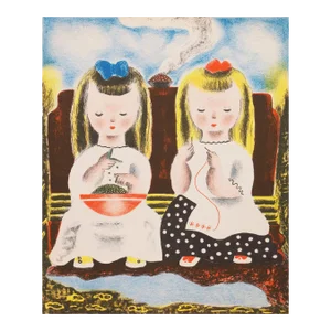 'Judy and Jessica' by Nura Ulreich, Art Deco, Woman Artist, Art Institute of Chicago, Art Students League, Paris, Salon d'Automne