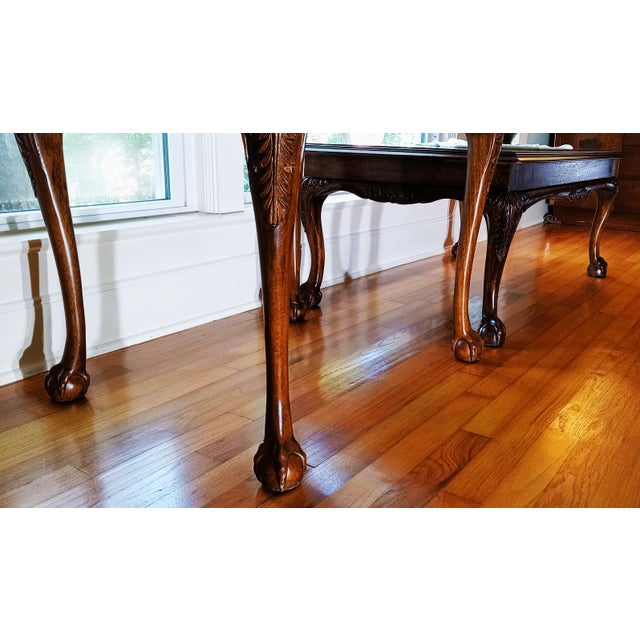Vintage Lane Furniture Co. Chippendale Style Carved Mahogany Coffee Table & Matching Side Table - 2 Piece Set For Sale - Image 11 of 15