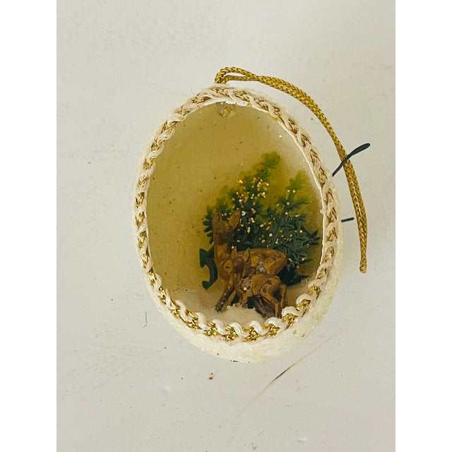 My d 20 th c handmade egg shell diorama ornament