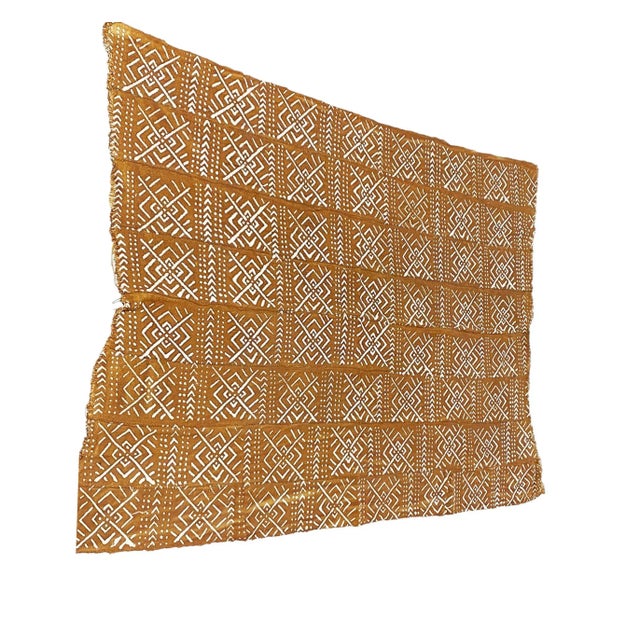 Superb, large mud-cloth cotton fabric with a geometric design. Handwoven, hand-sewn, and hand-dyed by the men and women of...