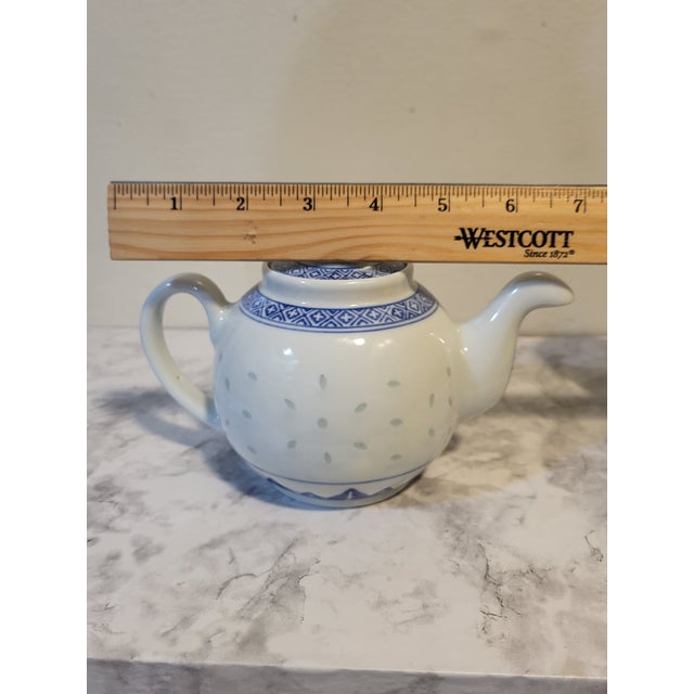 Ceramic 1980s Chinese Floral Porcelain Translucent Rice Grain - Set of 5 For Sale - Image 7 of 15