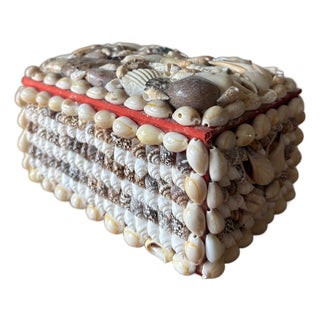 Vintage English Shell Box For Sale