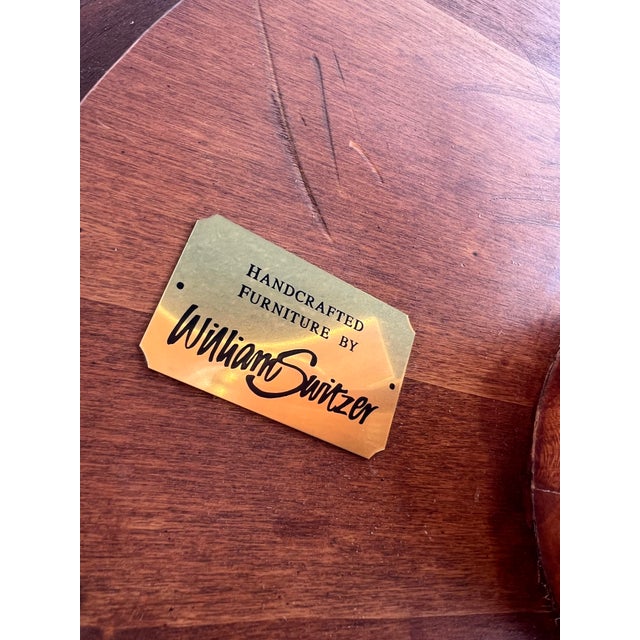 William Switzer Round Foyer Table Center Entry Way Inlay With Claw Feet Made in Spain For Sale - Image 14 of 14