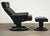 1960s 1960s Black Leather Ekornes Stressless Recliner and Ottoman For Sale - Image 5 of 9