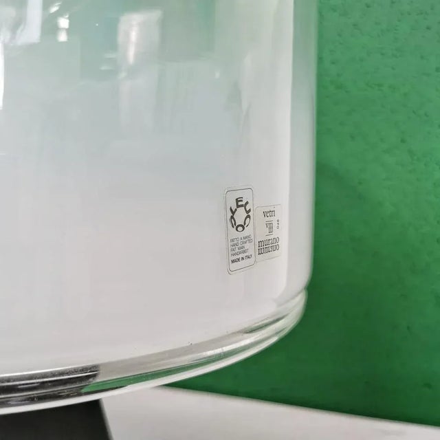 Black Concerto Table Lamp in Murano Glass by Roberto Pamio for Leucos, 1970s For Sale - Image 8 of 9