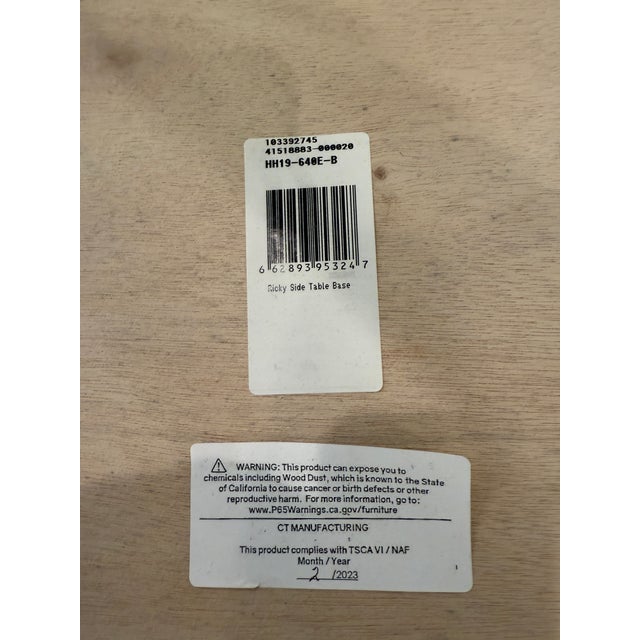 Alabaster Highland House Ricky Side Table in Alabaster Cerused Finish For Sale - Image 8 of 8