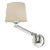 Brushed Nickel Modern Wall Light With Shade For Sale