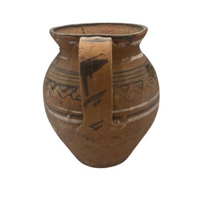 This antique one-handle terra cotta vessel from Hungary is a wonderful addition to any Farmhouse decor. The rustic pottery...
