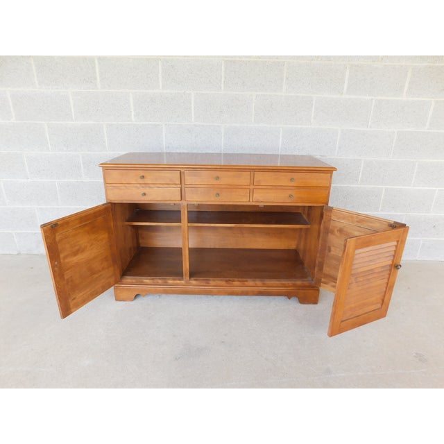 Ethan Allen Heirloom Nutmeg Credenza Buffet 10-6017 For Sale - Image 9 of 18