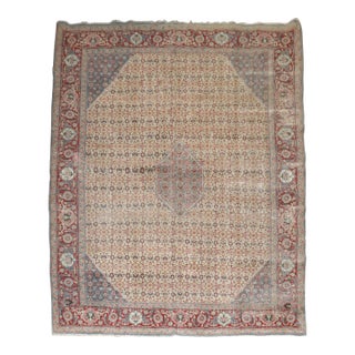 Early 20th Century Worn Tabriz Room Size Rug - 9'6" x 13'6" For Sale