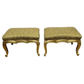 Set of Empire French Gilt Stools For Sale