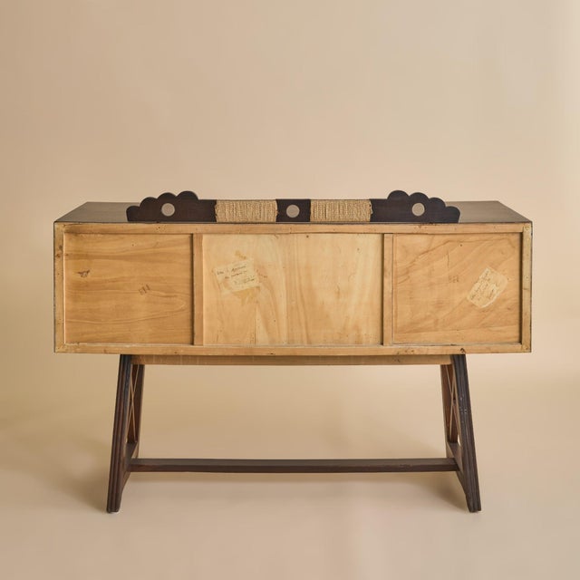 Mid-Century Modern Italian Wood Sideboard with Keys, 1930s For Sale - Image 3 of 13